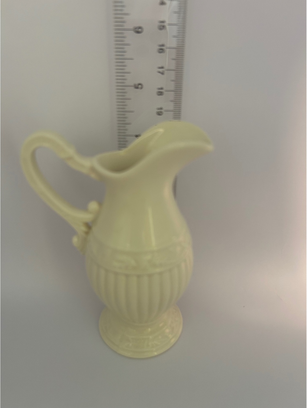 Vintage I. Godinger & Co. Ivory Creamware Miniature Pitcher [COPY]